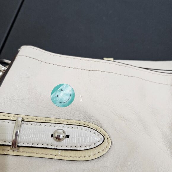 Coach Colette Signature Hobo Bag Leather Cream Shoulder Strap Casual Work Travel - Picture 3 of 16